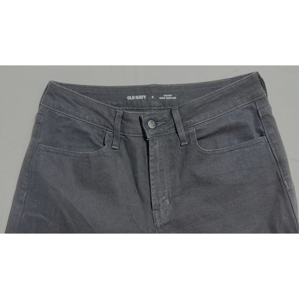 Old Navy Womens High-Rise Wow Wide Leg Jeans Black Jack S/543047-00 Size 6 - Picture 3 of 8